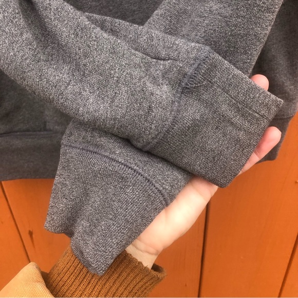 PINK Victoria’s Secret Logo Half Zip Gray Pullover Size Small - Picture 5 of 7